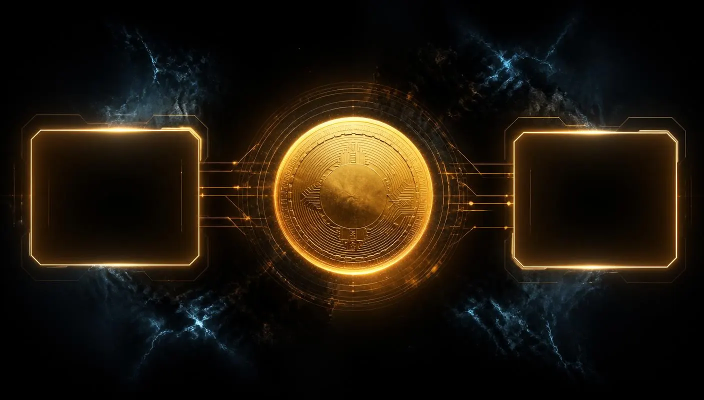 Ilustração de um bloco de Bitcoin gelado com etiquetas de cotação em dólar e em real