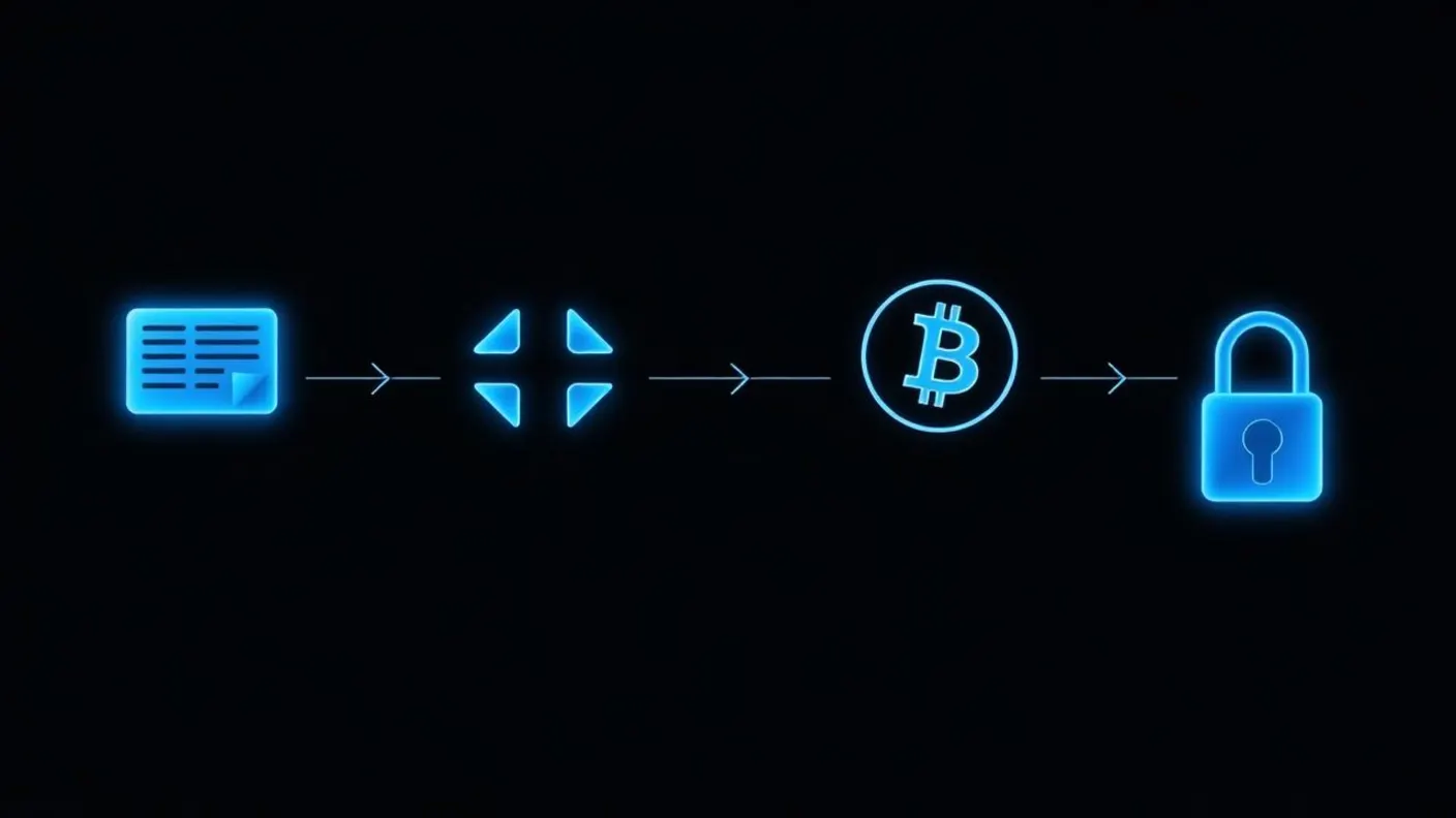 Fluxo em quatro etapas: depositar, negociar, comprar Bitcoin e guardar com segurança